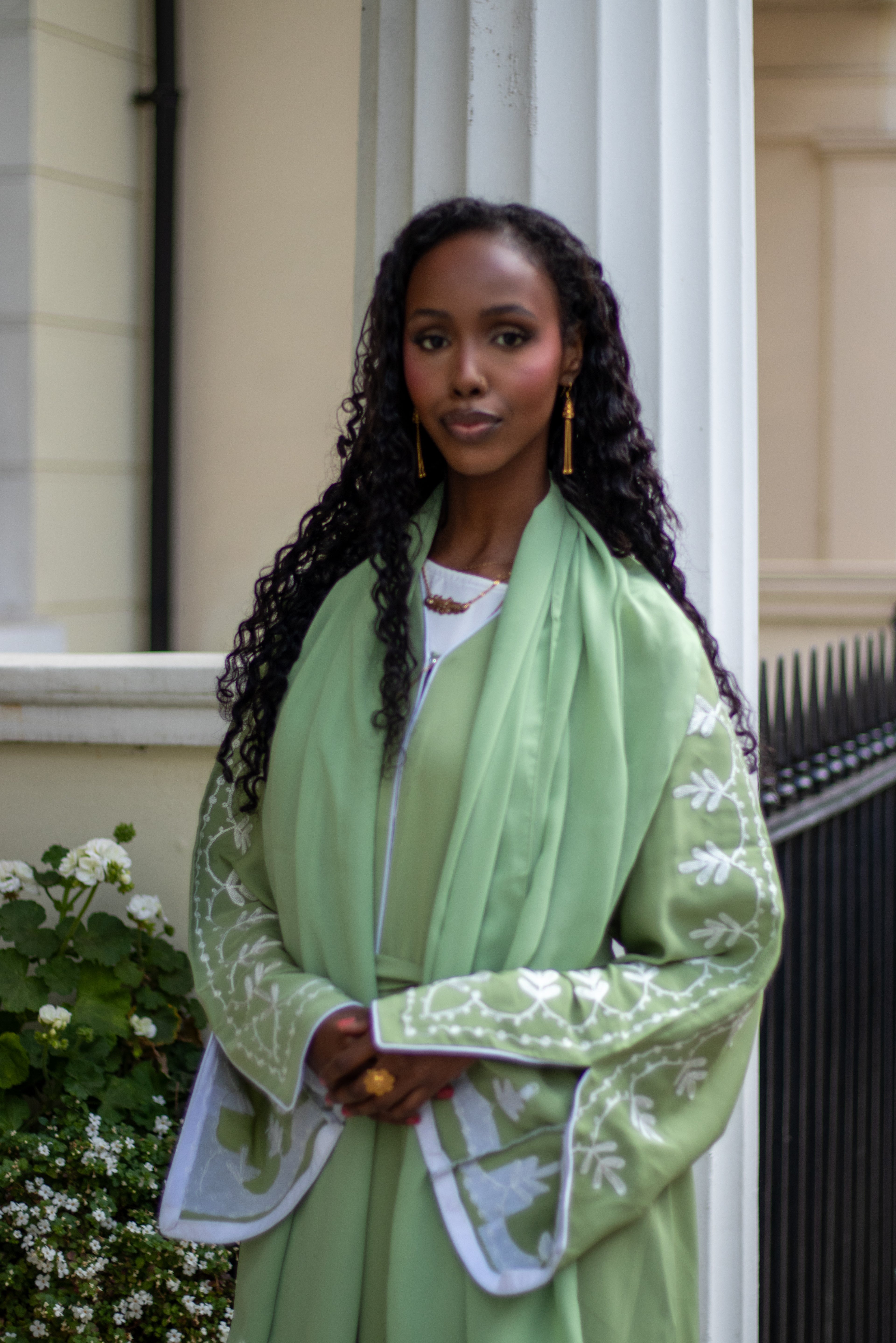 Sumaya Abaya Embroidery with Hijab