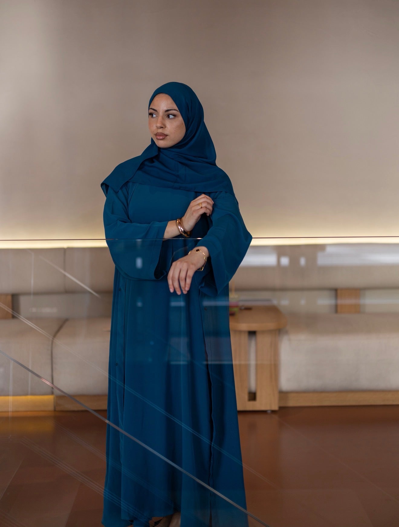 Four Piece Summer Nida Set with Hijab