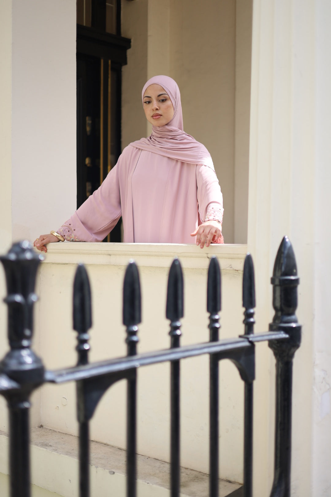 Laila Abaya Embellishment Slipdress and Jersey Hijab