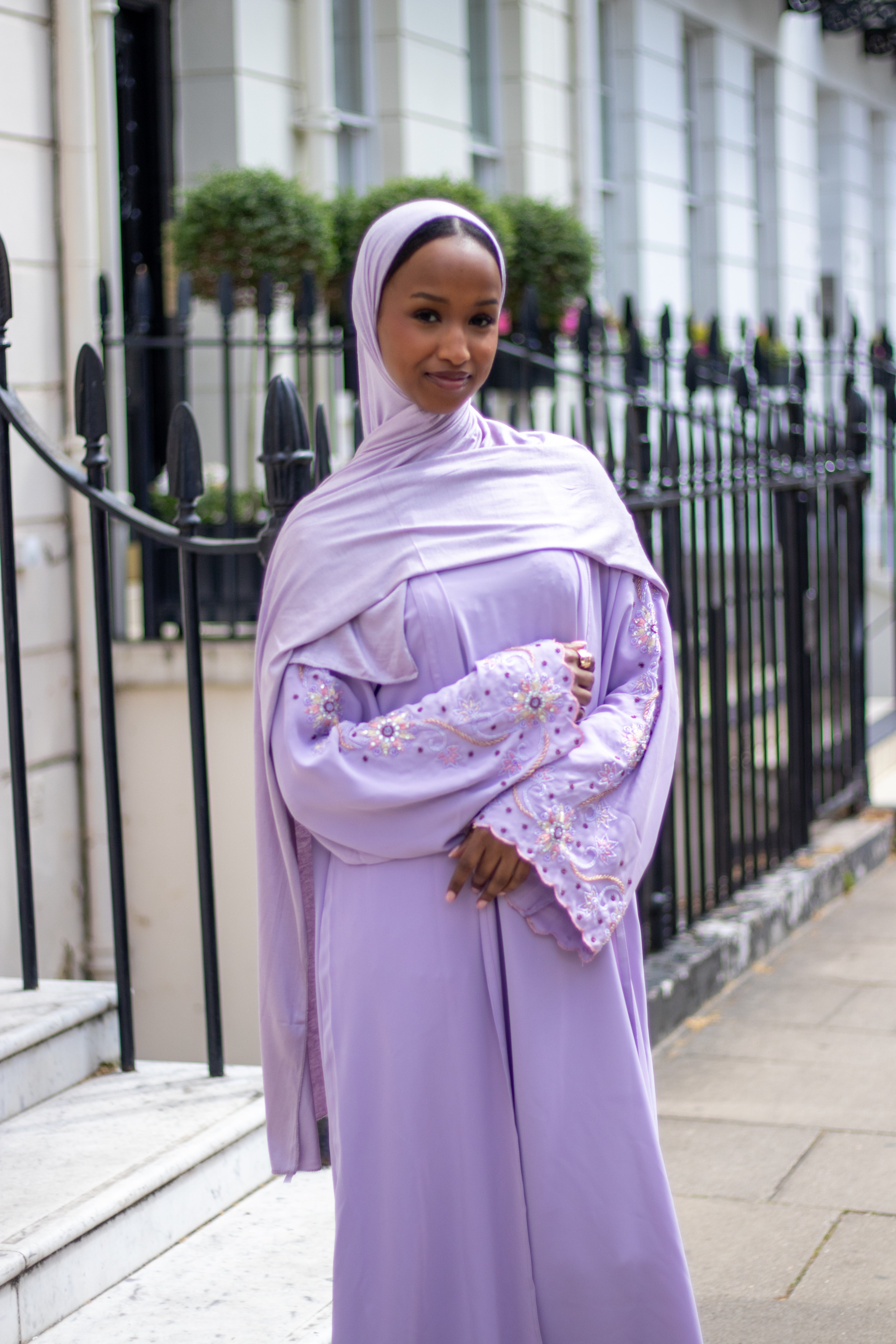 Laila Abaya Embellishment Slipdress and Jersey Hijab