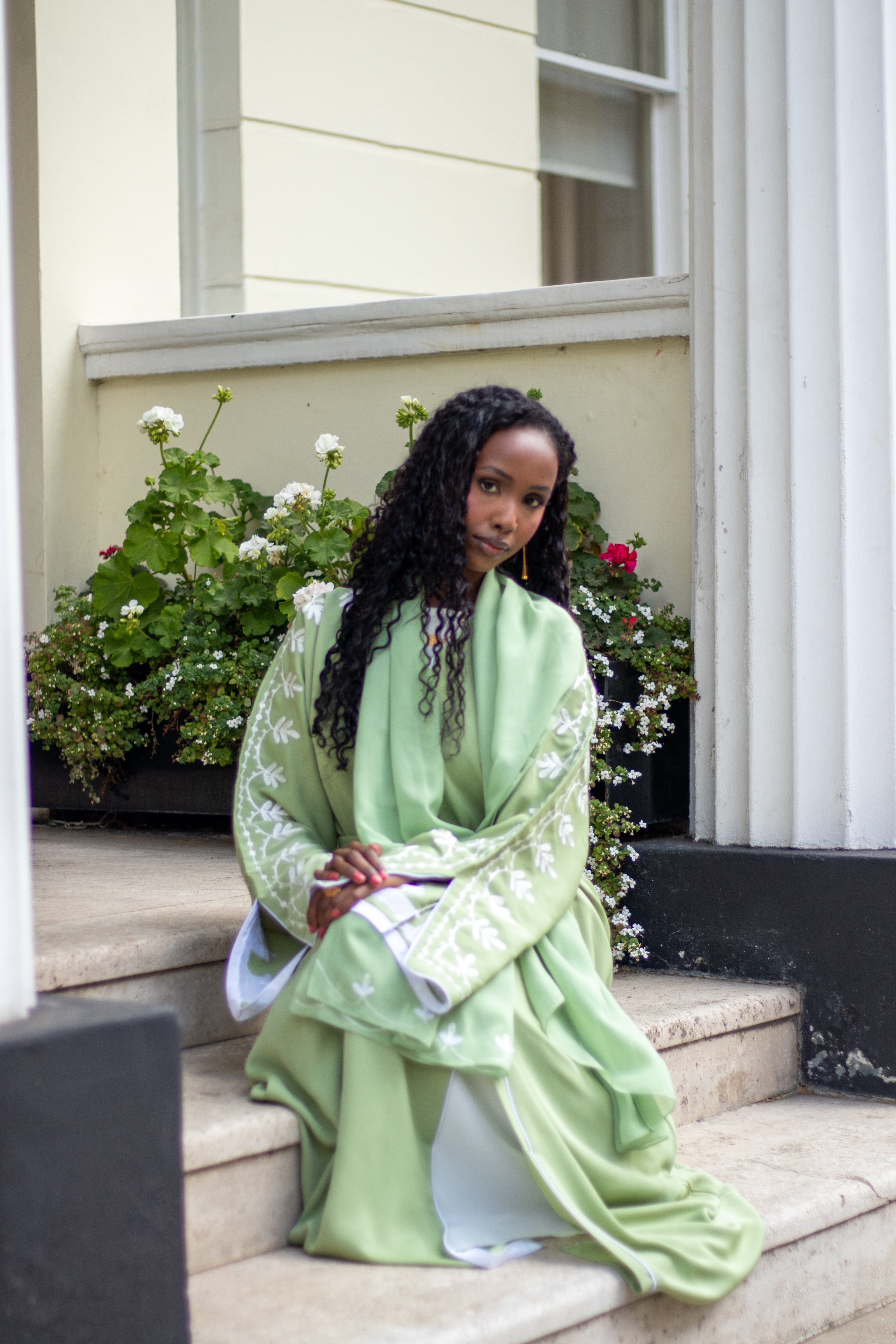 Sumaya Abaya Embroidery with Hijab