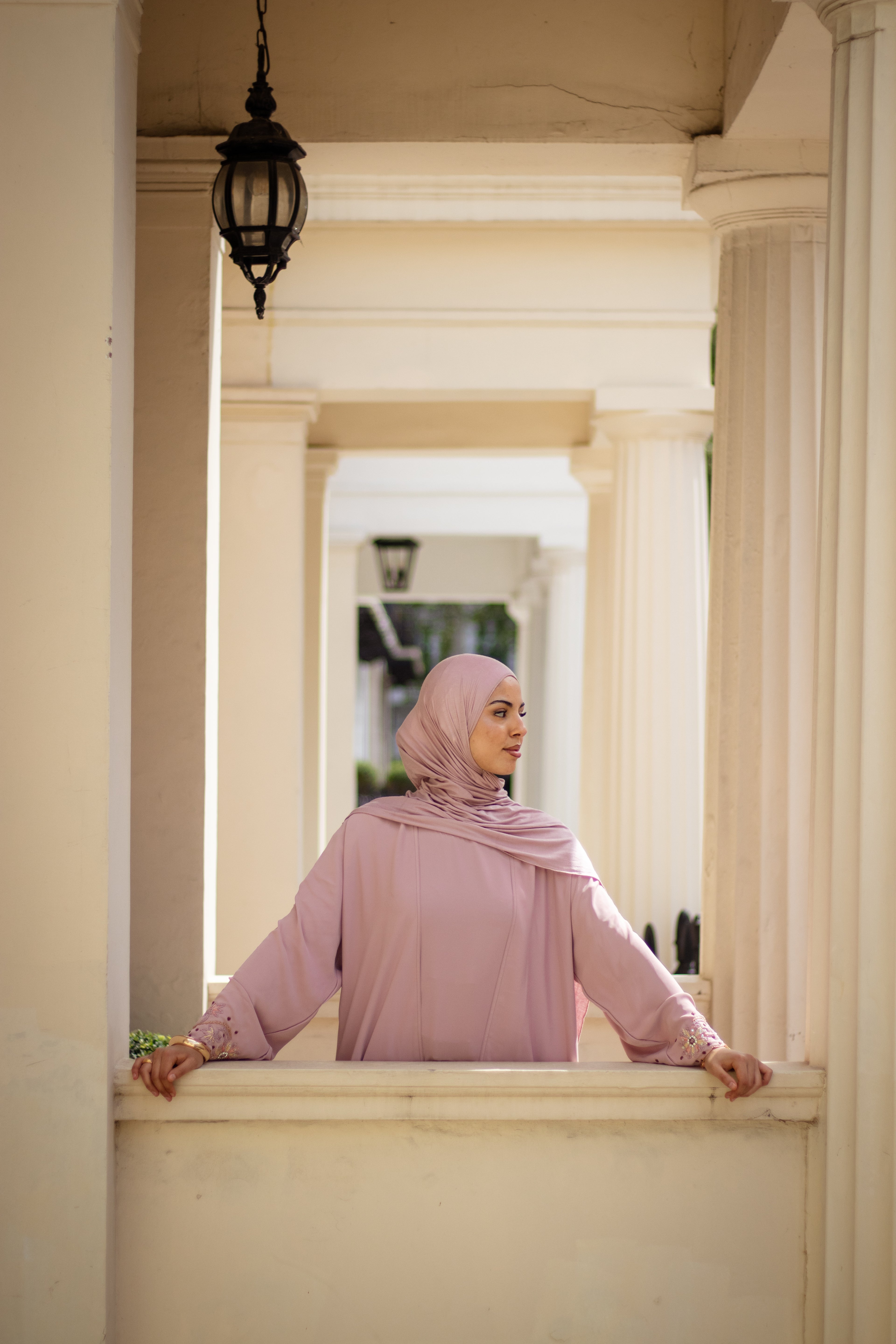 Laila Abaya Embellishment Slipdress and Jersey Hijab