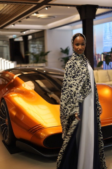 Sabah Abaya with Jersey and Chiffon Hijab