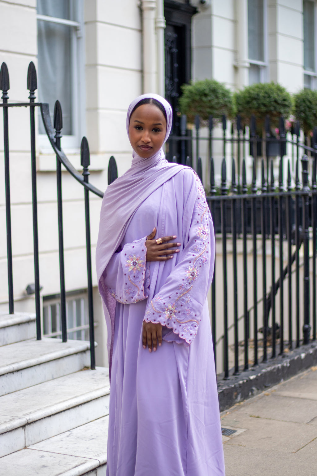 Laila Abaya Embellishment Slipdress and Jersey Hijab