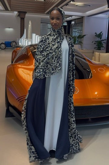 Sabah Abaya with Jersey and Chiffon Hijab