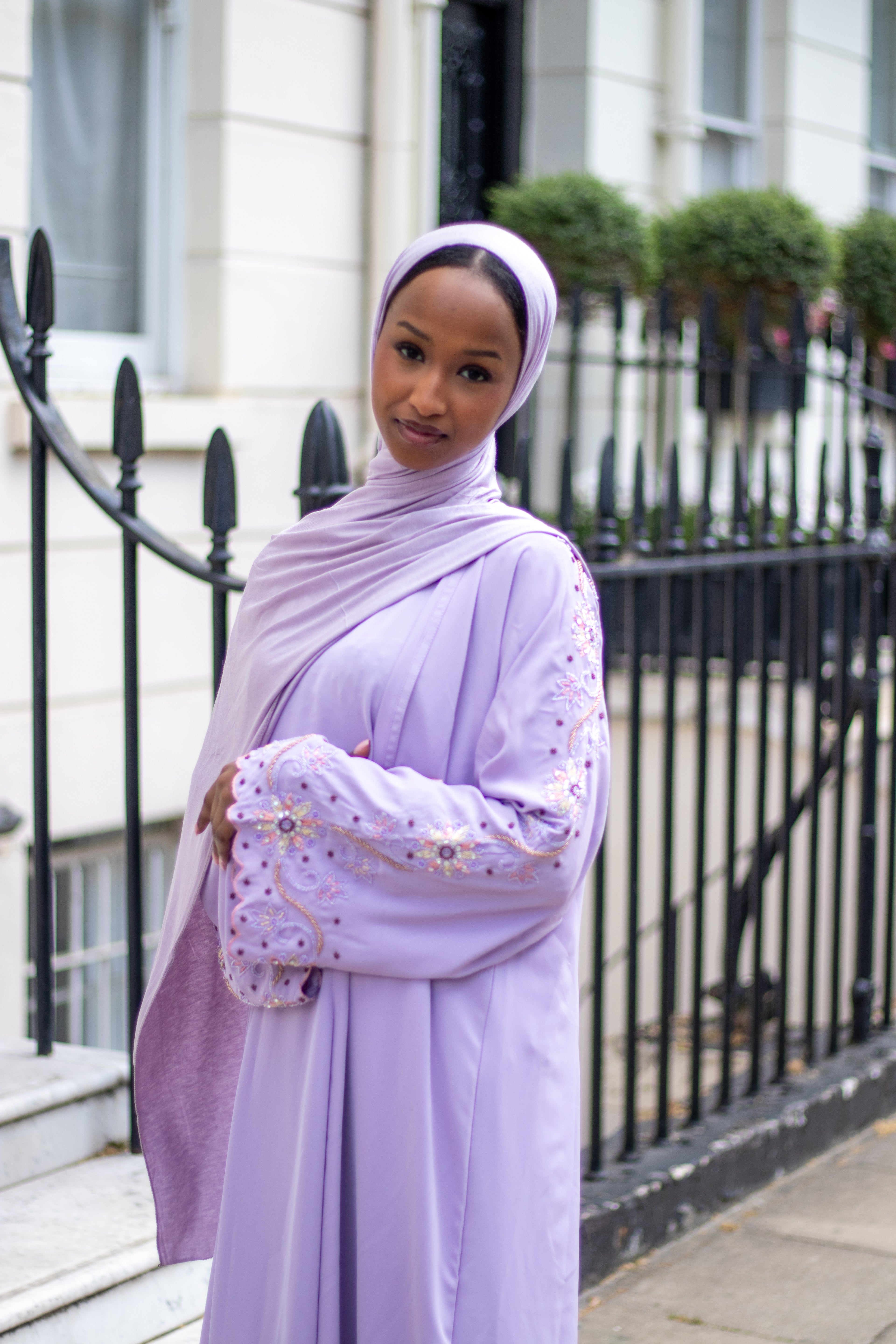 Laila Abaya Embellishment Slipdress and Jersey Hijab
