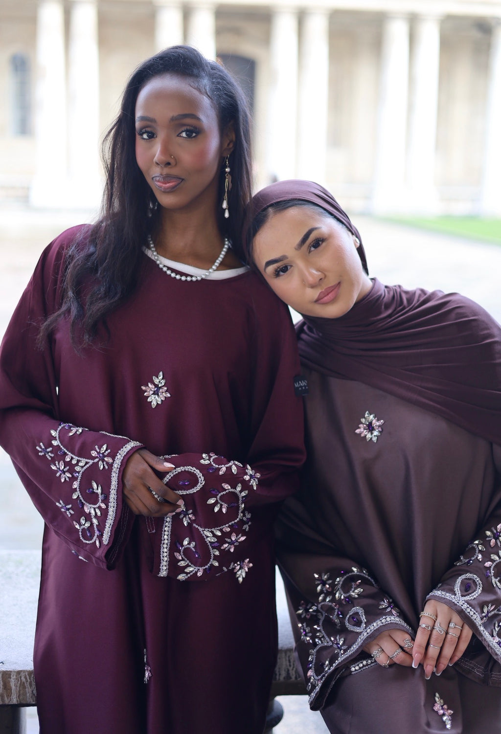 Nour Eid/Ramadan Embellishment Gemstone Abaya with Hijab