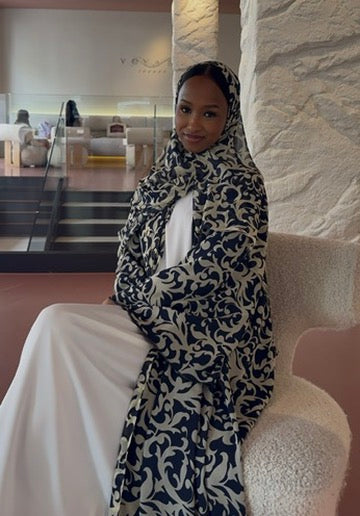 Sabah Abaya with Jersey and Chiffon Hijab