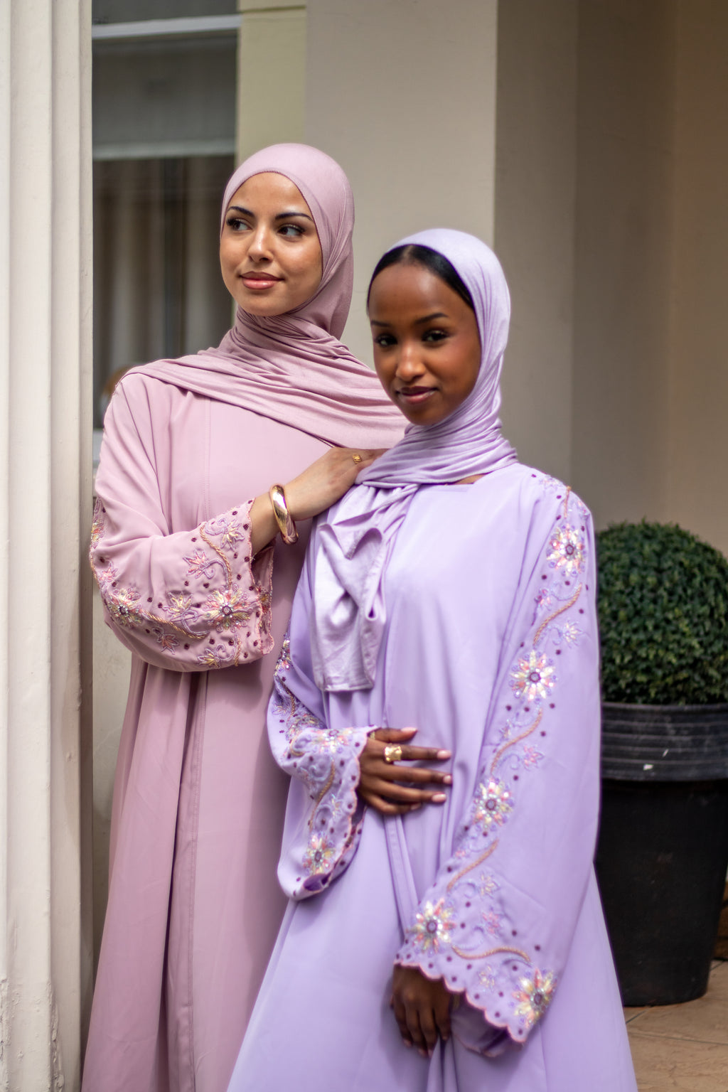 Laila Abaya Embellishment Slipdress and Jersey Hijab