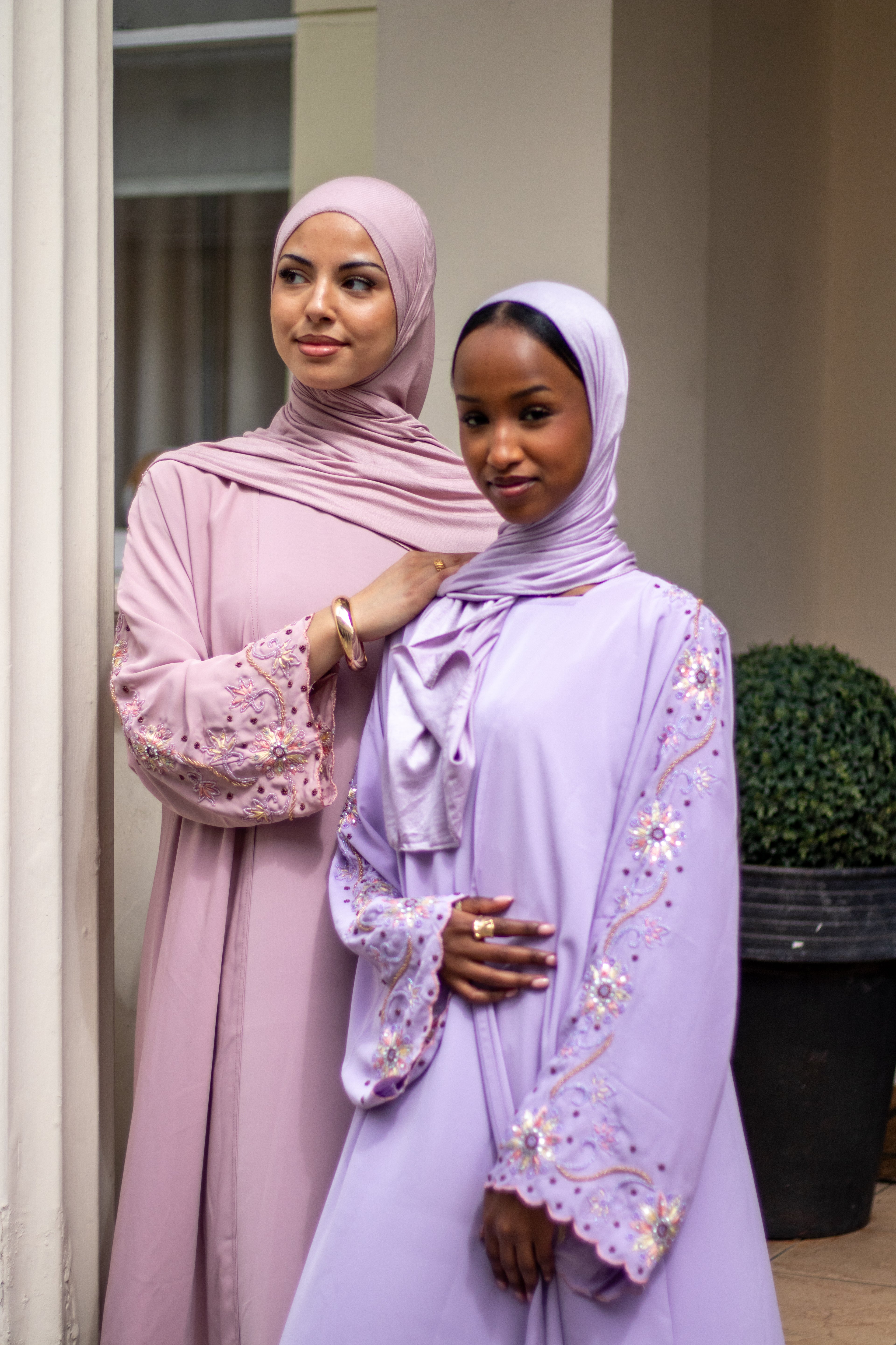 Laila Abaya Embellishment Slipdress and Jersey Hijab