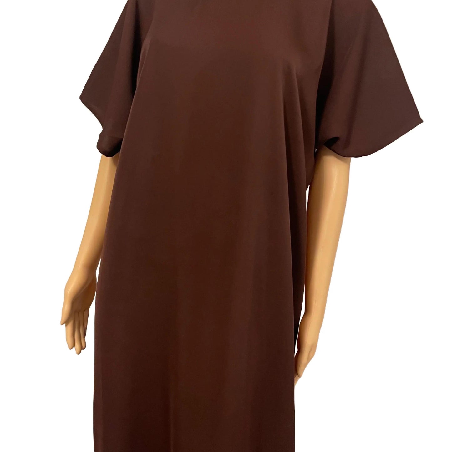 Nida Slip Dress Short Sleeved Abaya White/Brown/Black