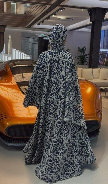 Sabah Abaya with Jersey and Chiffon Hijab