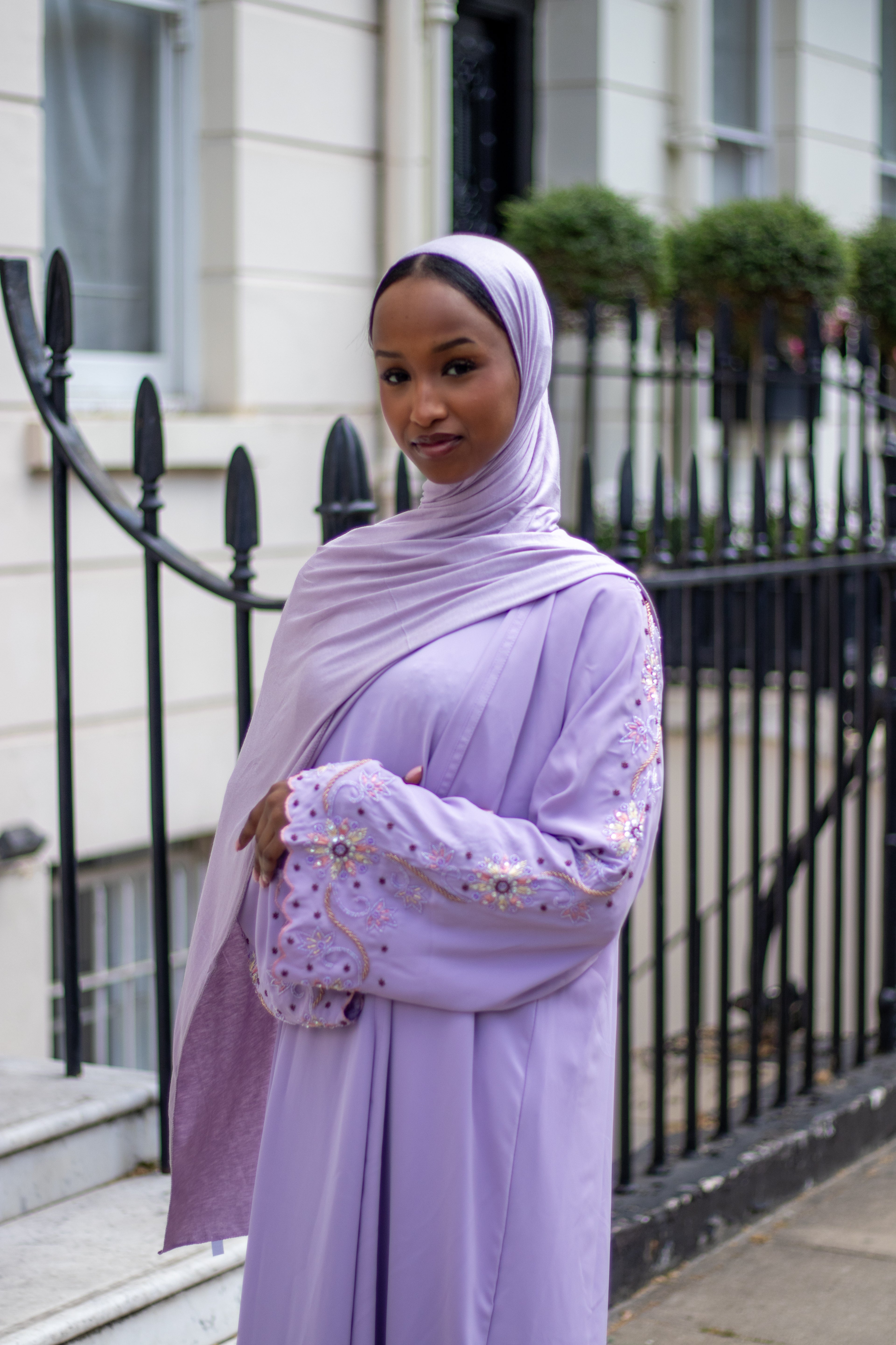 Laila Abaya Embellishment Slipdress and Jersey Hijab