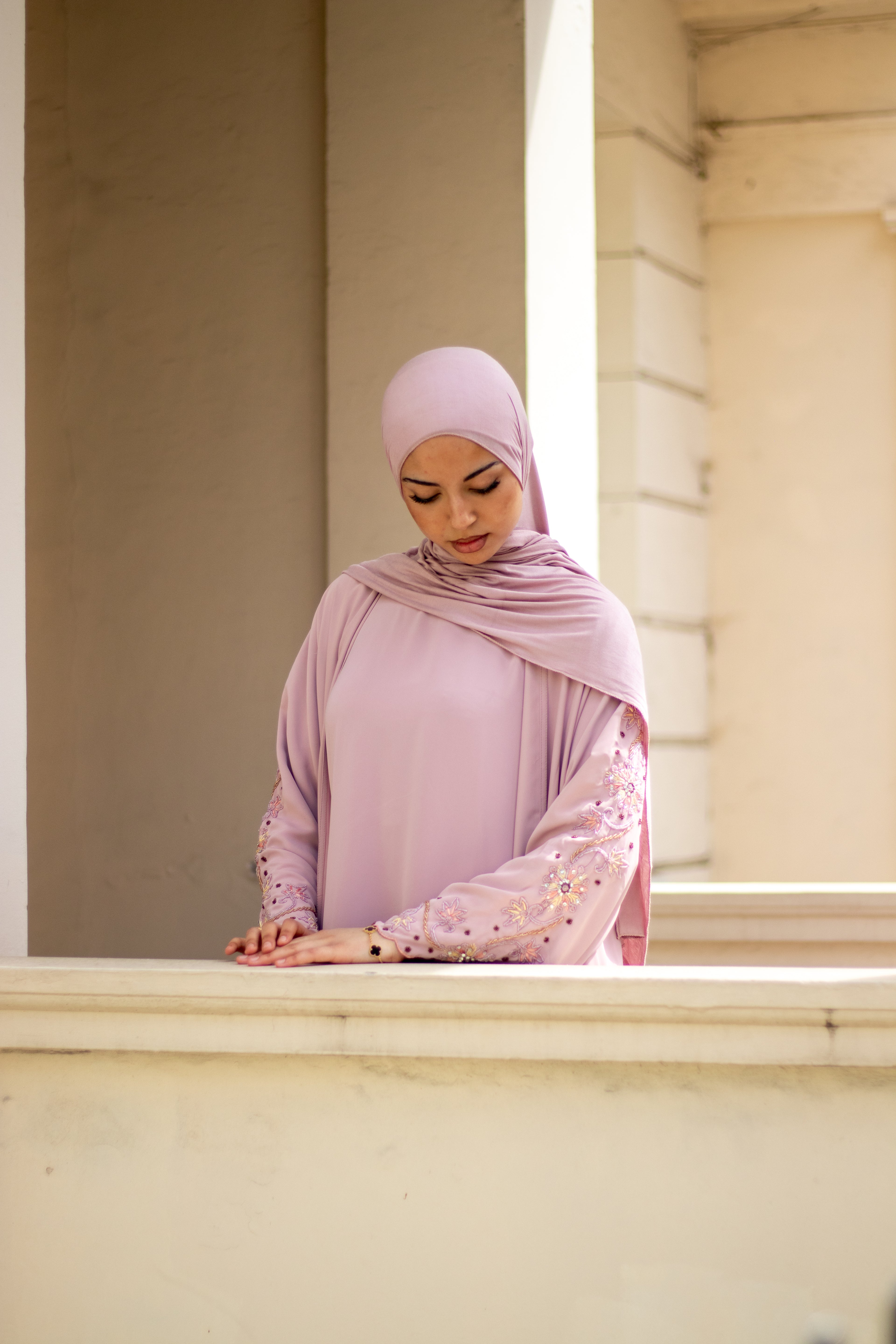 Laila Abaya Embellishment Slipdress and Jersey Hijab
