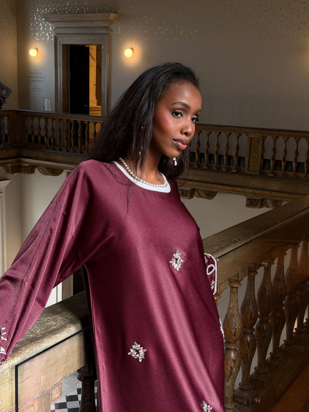 Nour Eid/Ramadan Embellishment Gemstone Abaya with Hijab