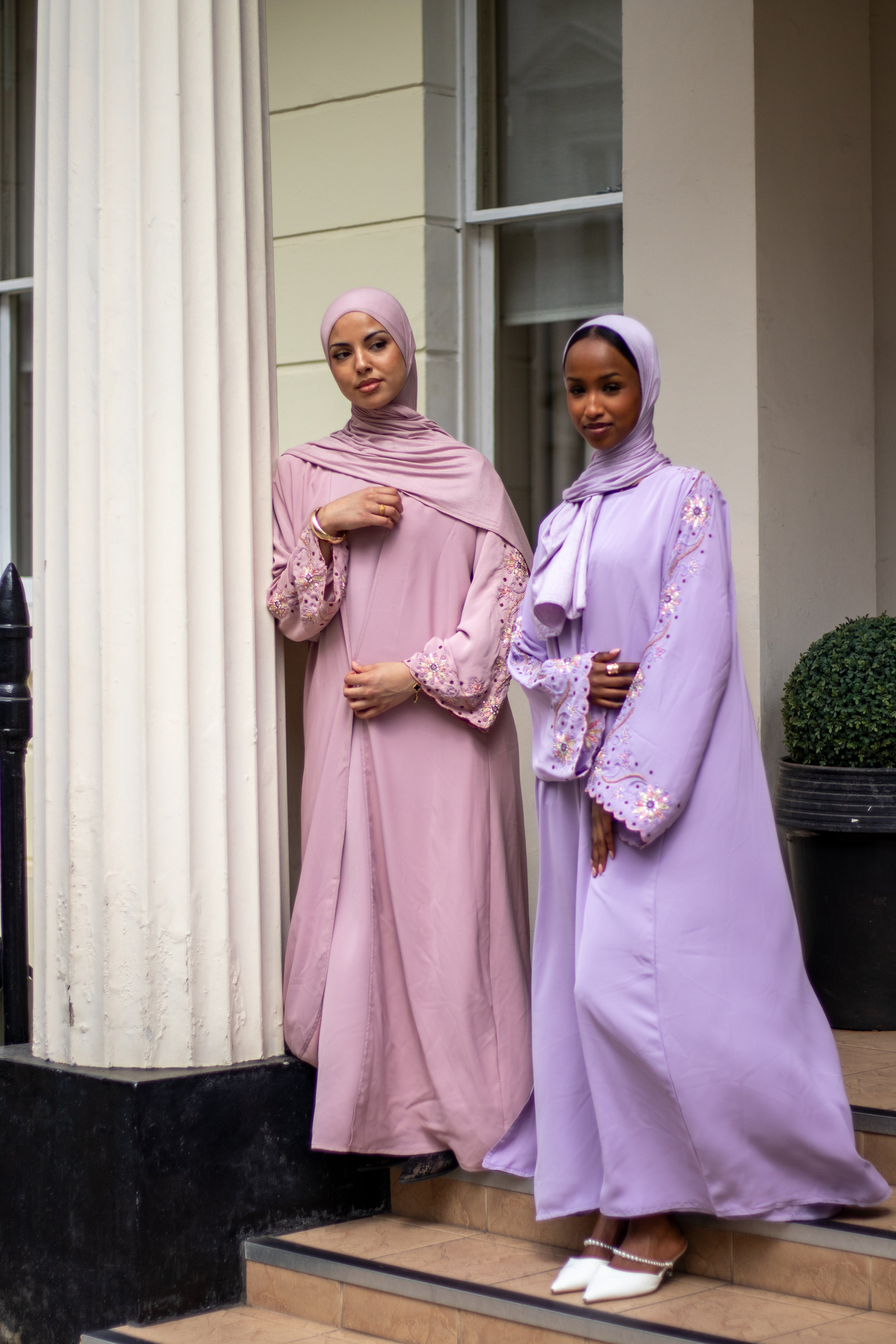 Laila Abaya Embellishment Slipdress and Jersey Hijab