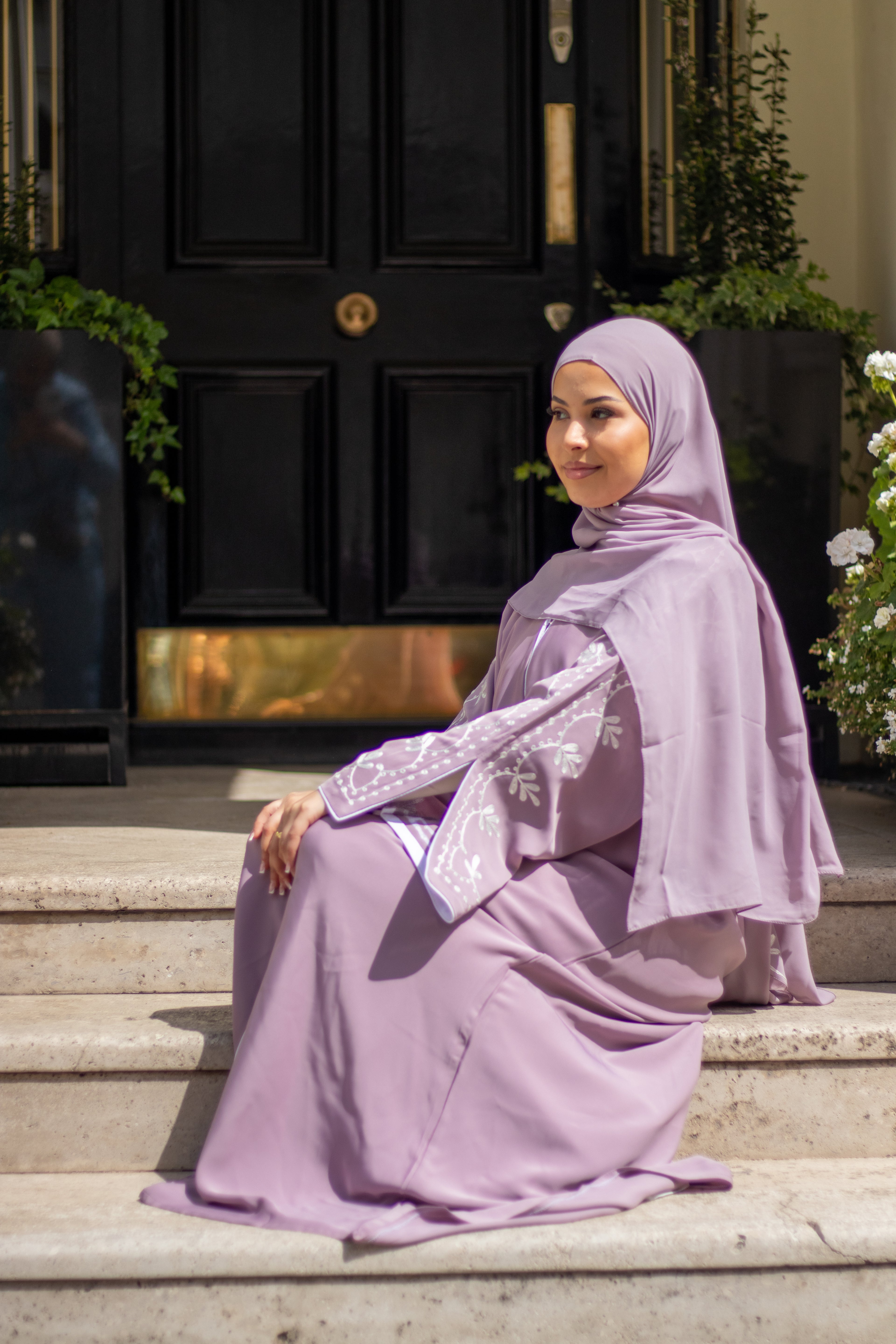 Sumaya Abaya Embroidery with Hijab