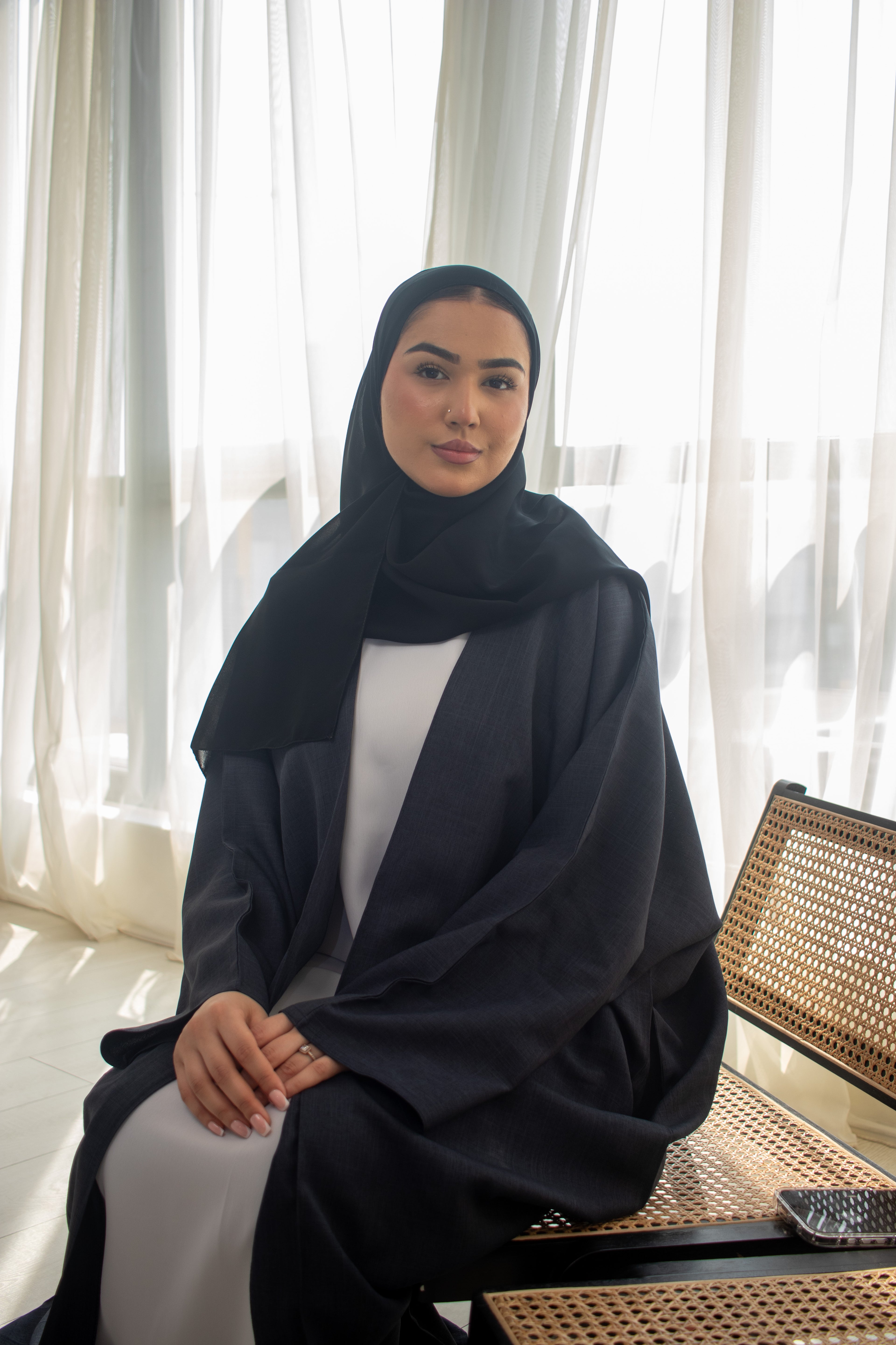 Batwing Linen DESIGN Abaya with Pockets - Women's Muslim Clothing