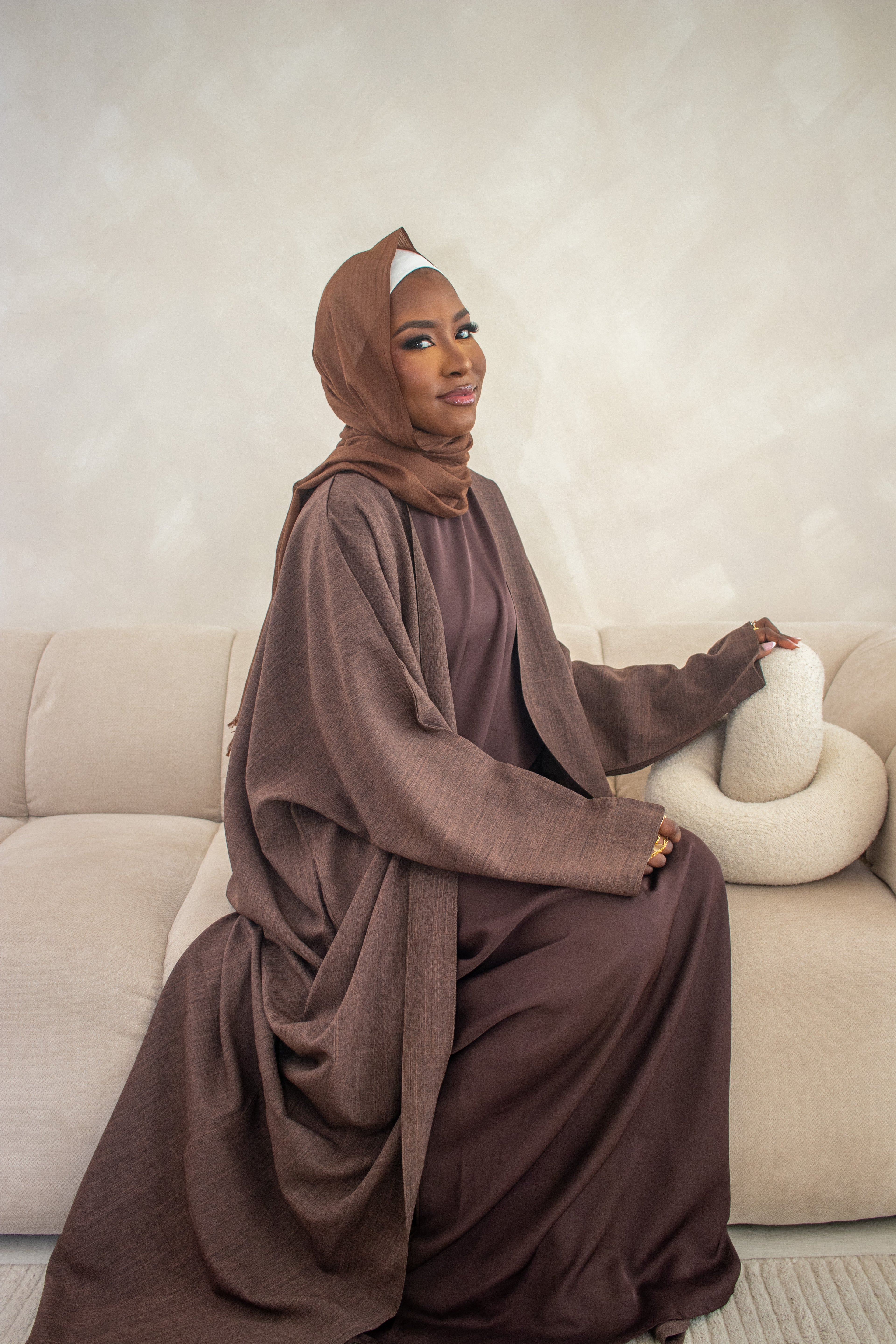 Batwing Linen DESIGN Abaya with Pockets - Women's Muslim Clothing