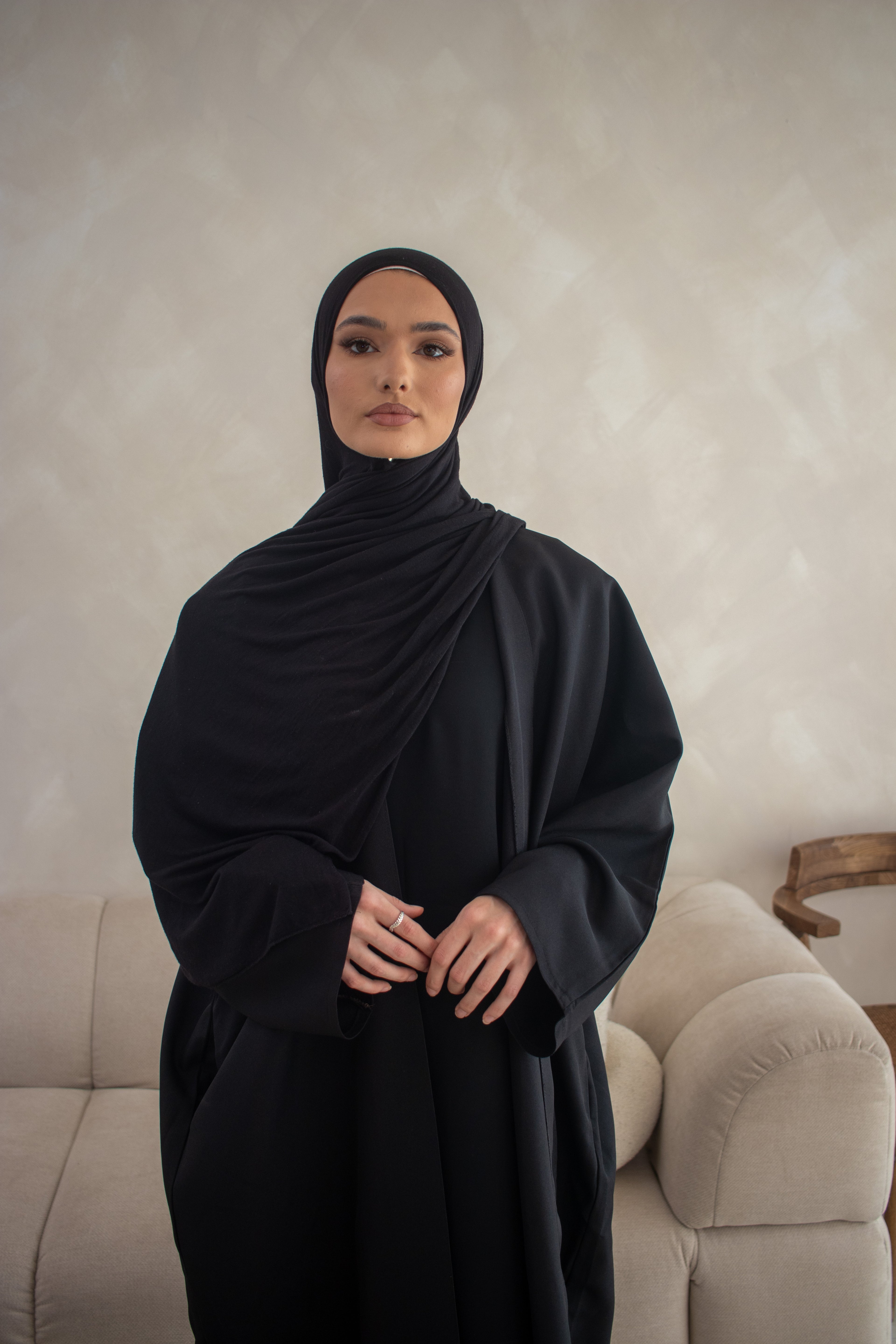 Batwing Linen DESIGN Abaya with Pockets - Women's Muslim Clothing