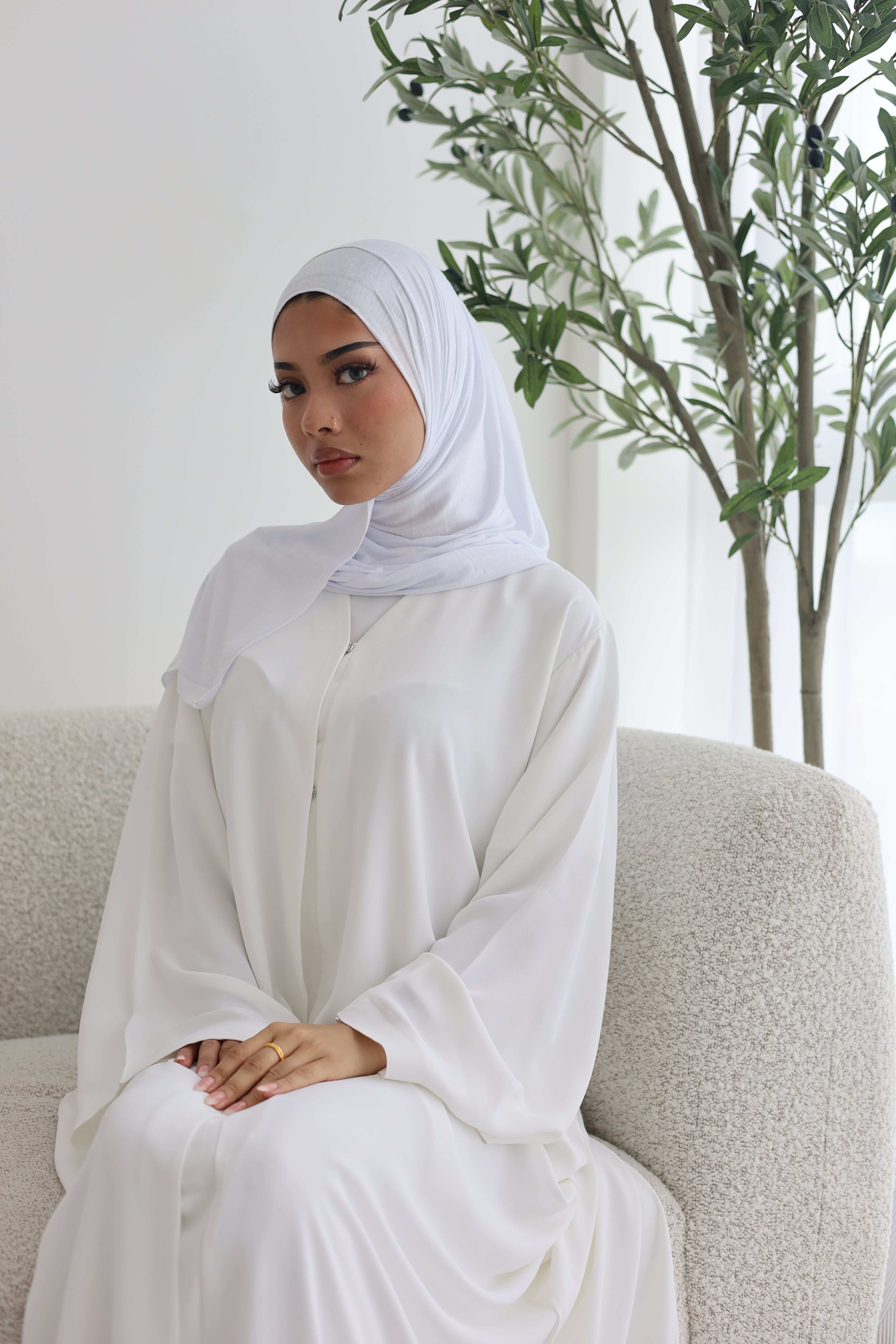 Three Piece Summer Nida Set with Hijab