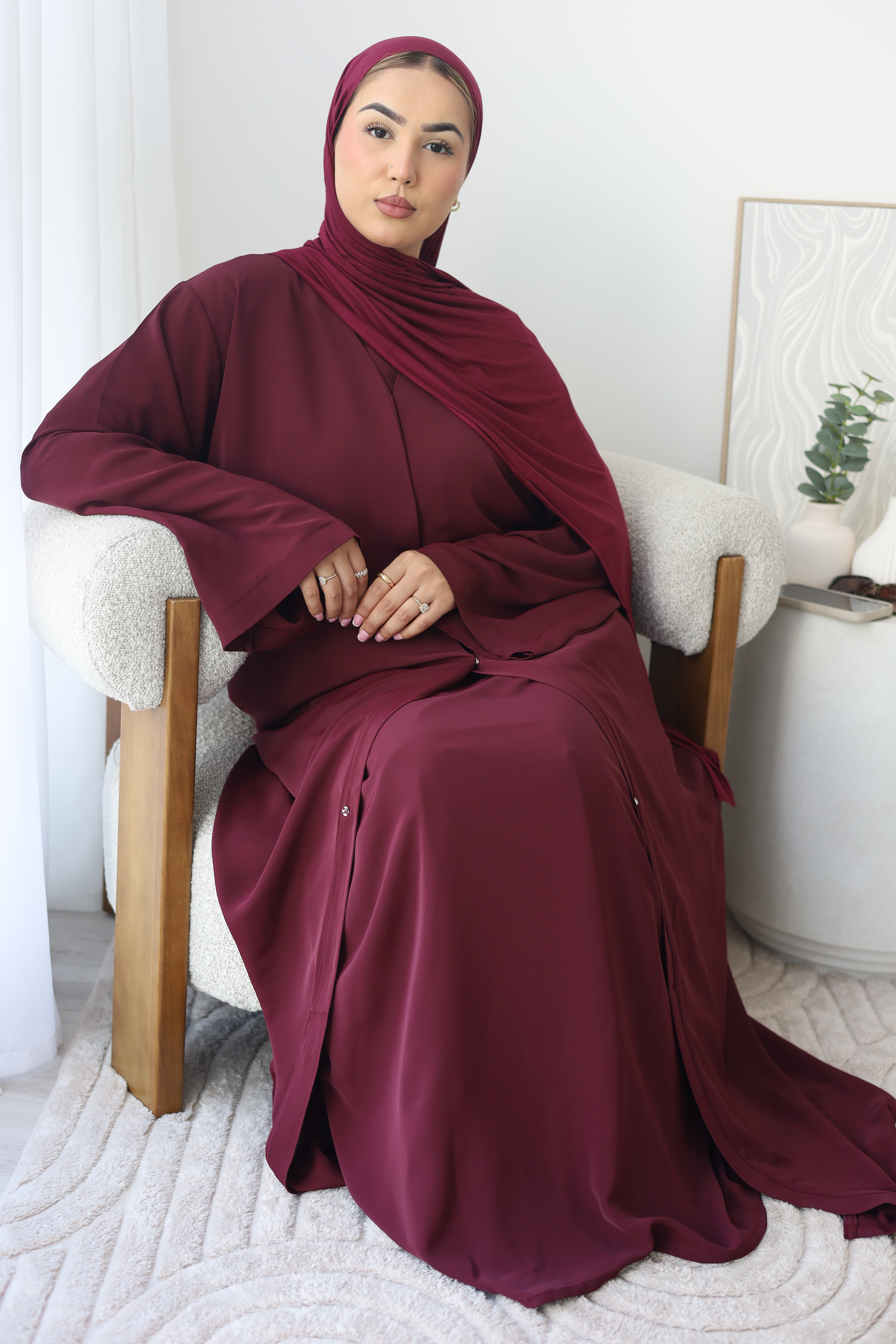 Three Piece Summer Nida Set with Hijab
