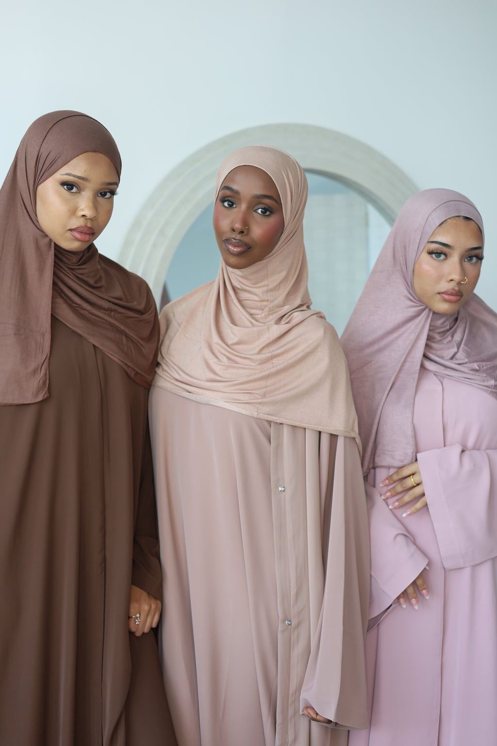Three Piece Summer Nida Set with Hijab