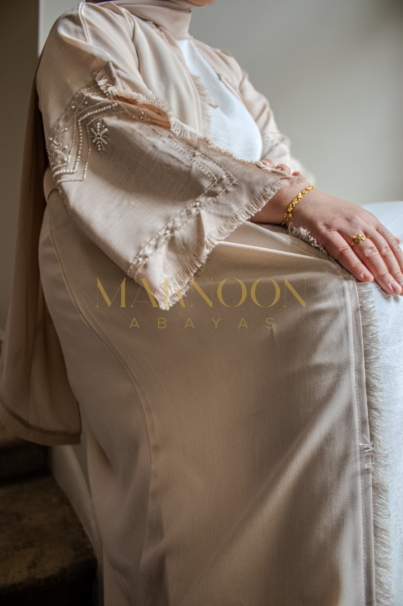 Linen Abaya Cream