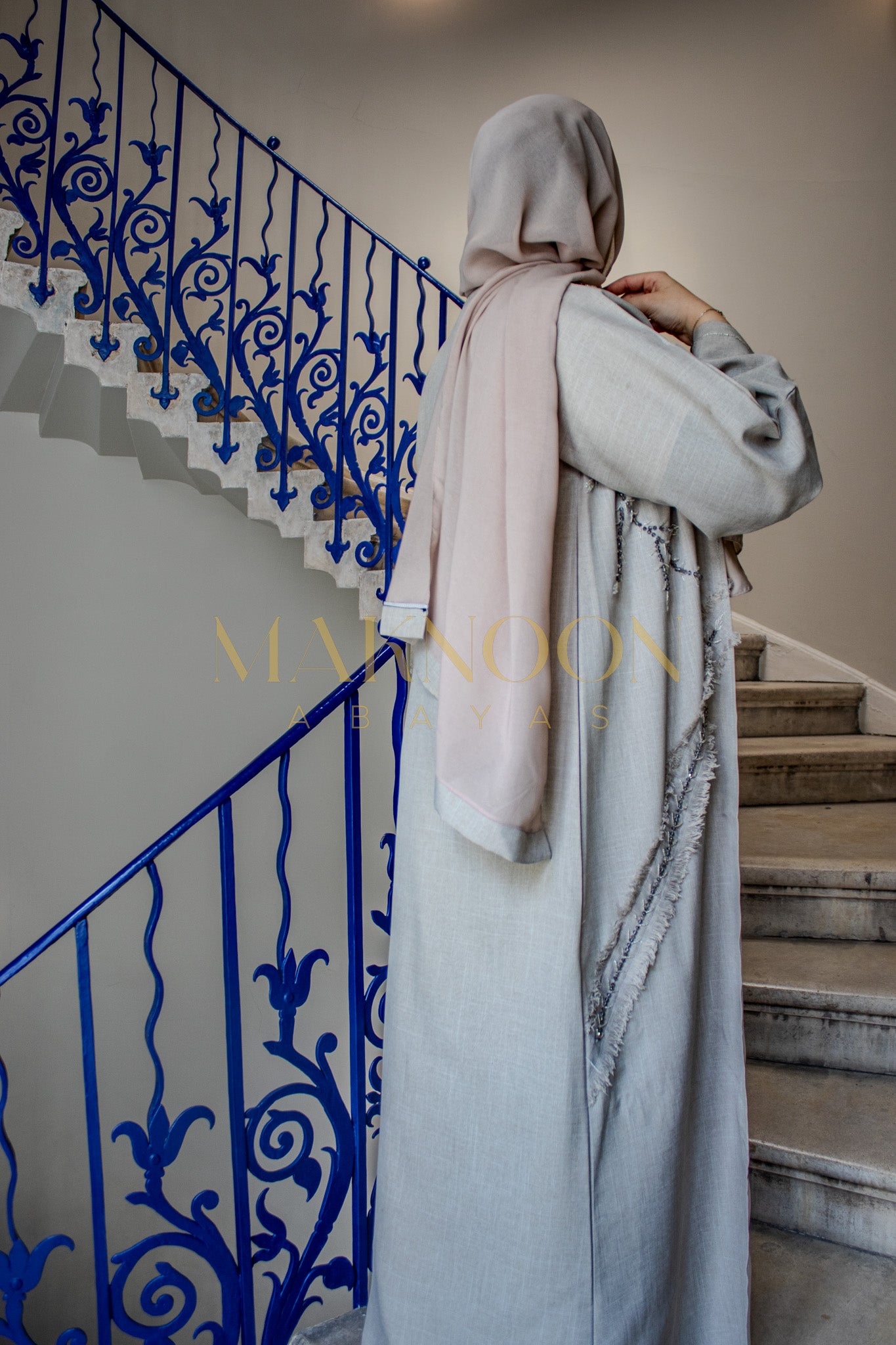 Noona Open Abaya Linen