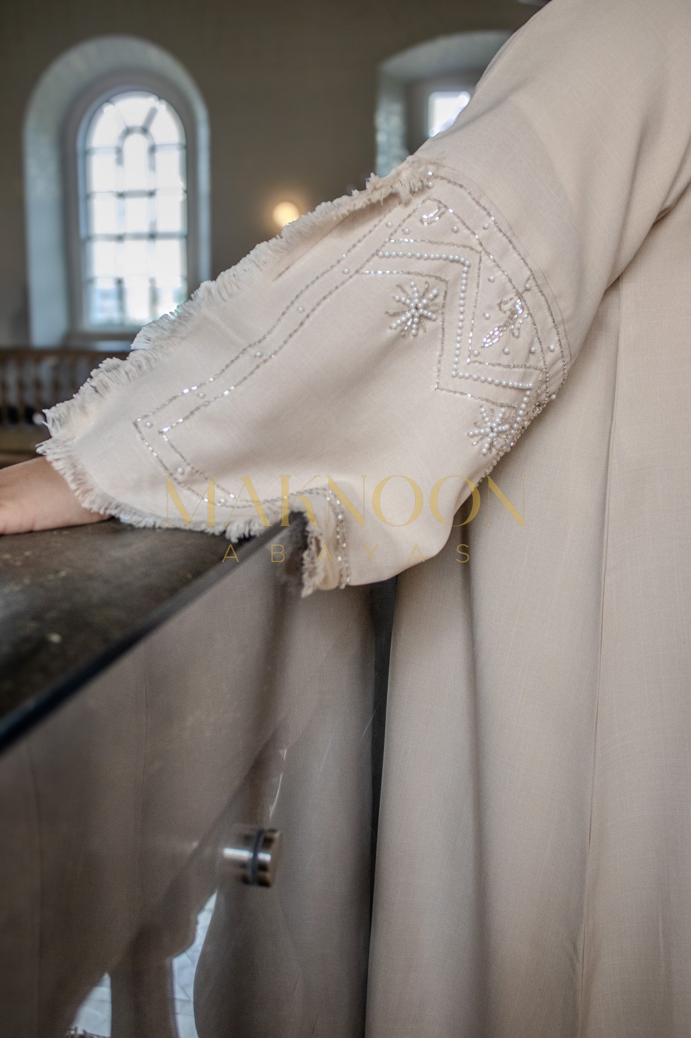 Linen Abaya Cream