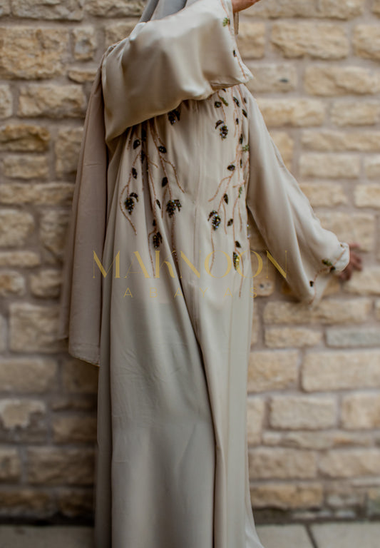 PREMIUM Warda Abaya Beige