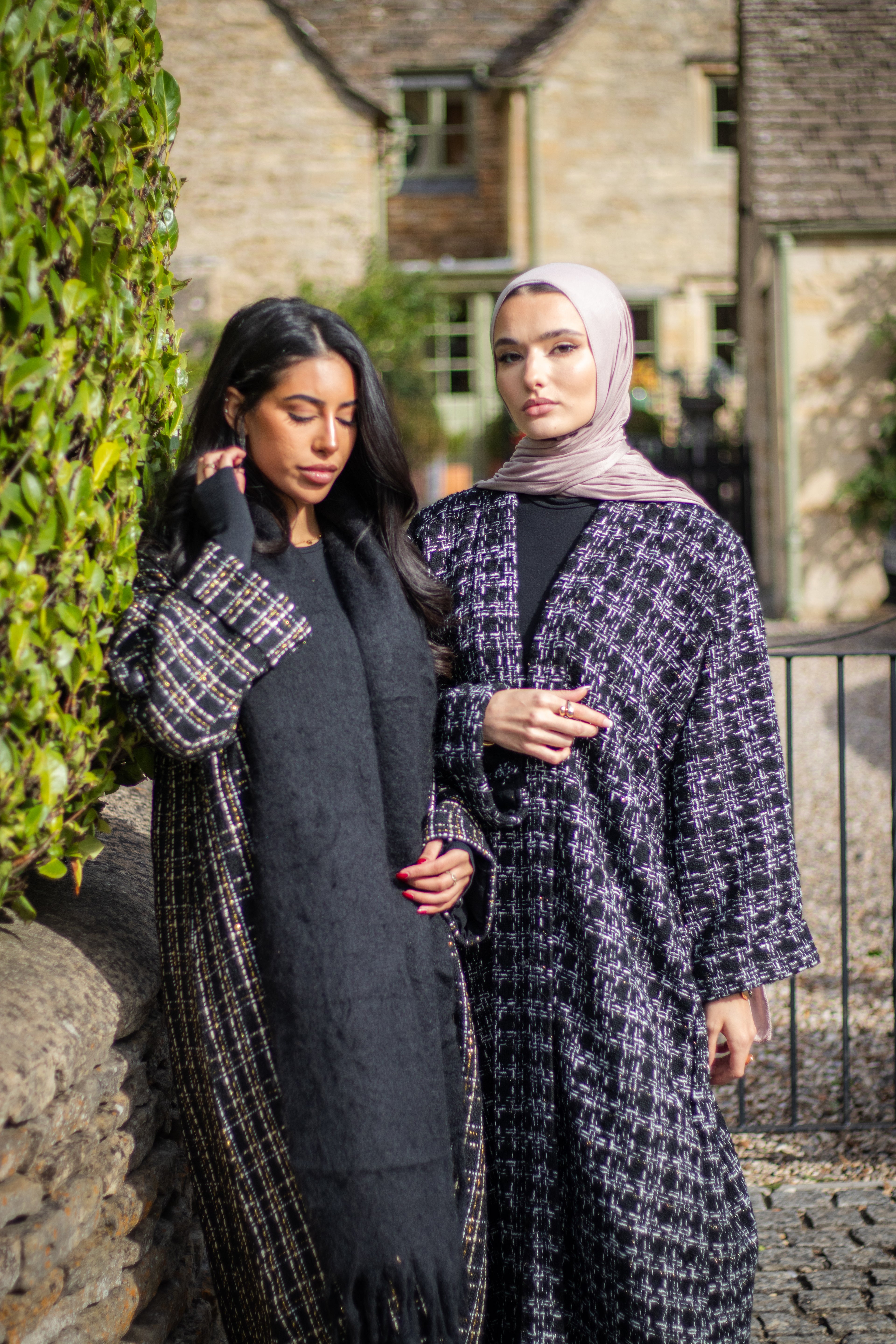 Abaya Coat Winter/Autumn Tweed Fabric Muslim Fashion