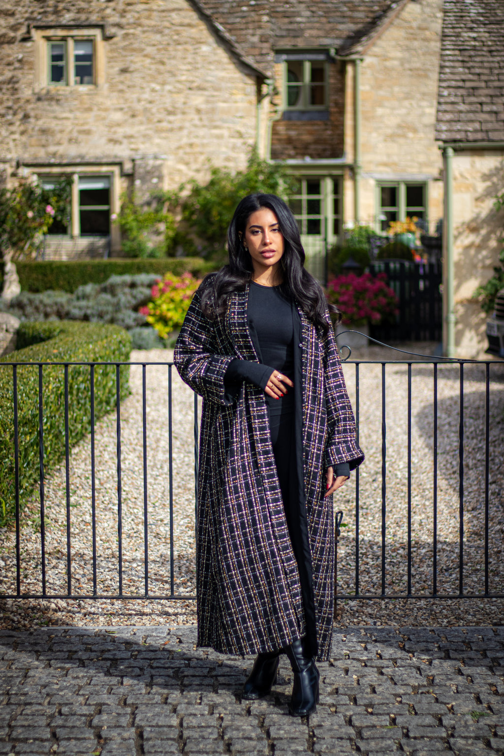 Abaya Coat Winter/Autumn Tweed Fabric Muslim Fashion