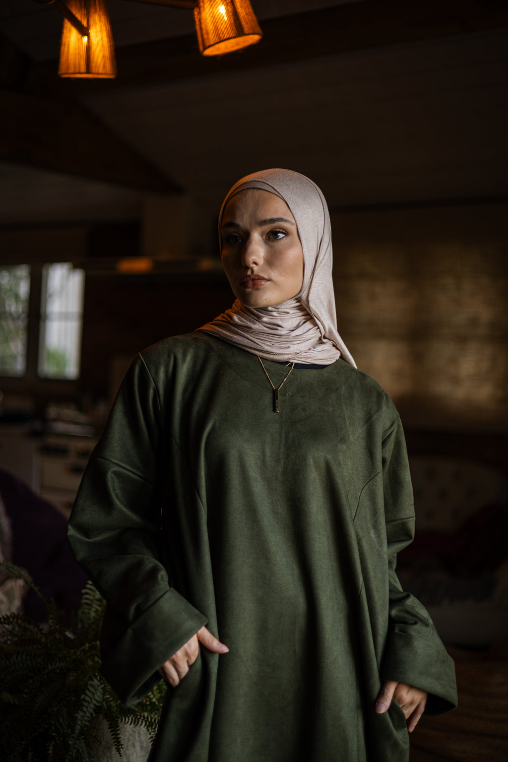 Safa Suede Abaya