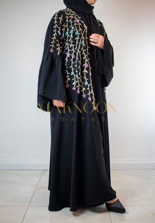 PREMIUM Warda Abaya Black