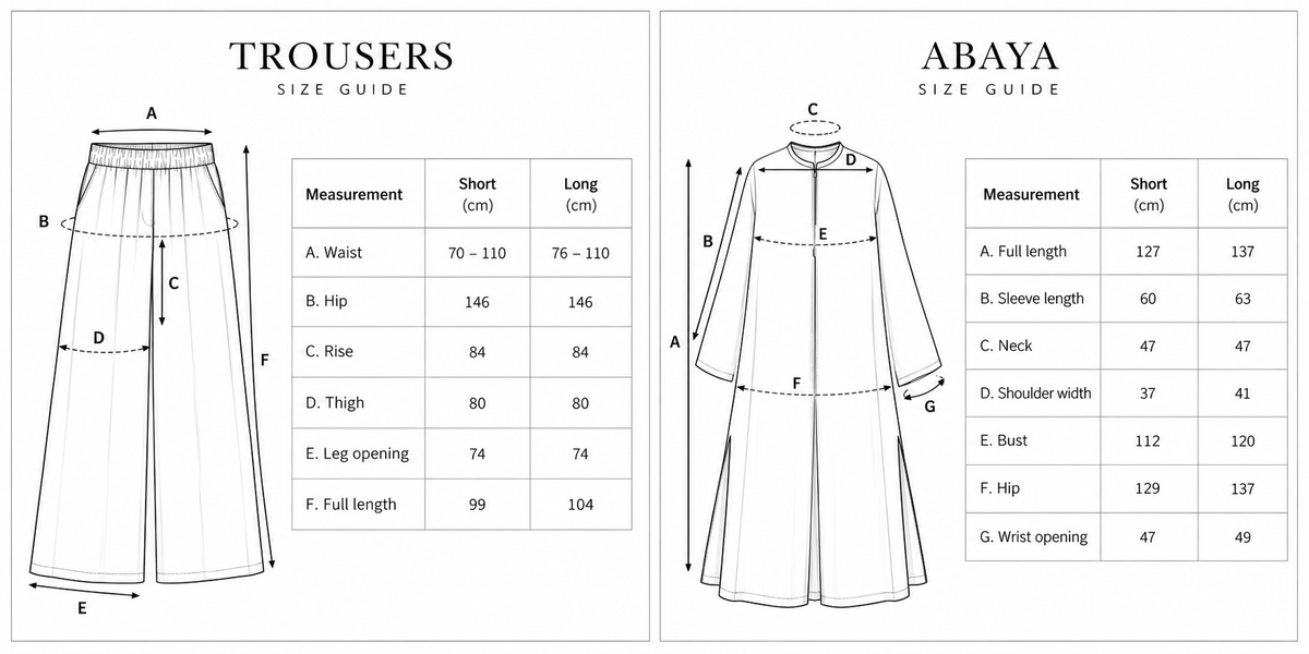 Amelia Abaya and Trousers Set