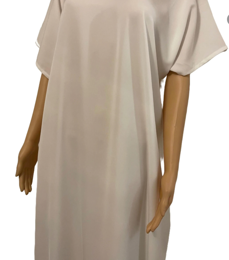 Nida Slip Dress Short Sleeved Abaya White/Brown/Black/Caramel