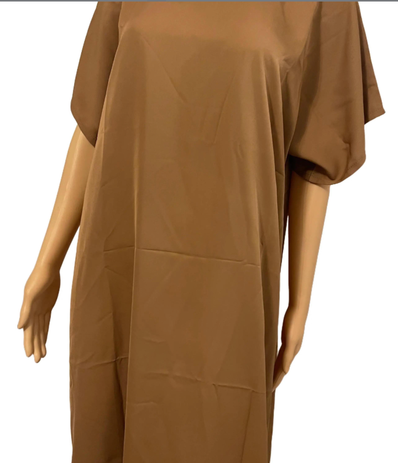 Nida Slip Dress Short Sleeved Abaya White/Brown/Black/Caramel