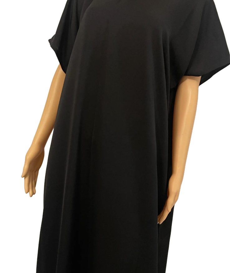 Nida Slip Dress Short Sleeved Abaya White/Brown/Black/Caramel