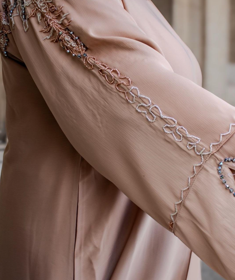 Khajal Abaya Embellishment Shoulders and Sleeves