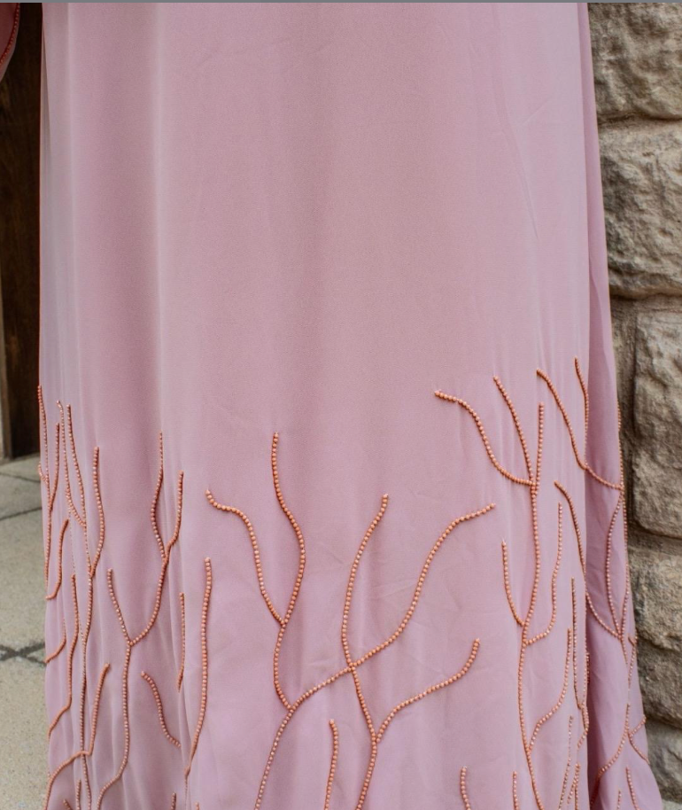PREMIUM Wareed Abaya Pink Embellishments