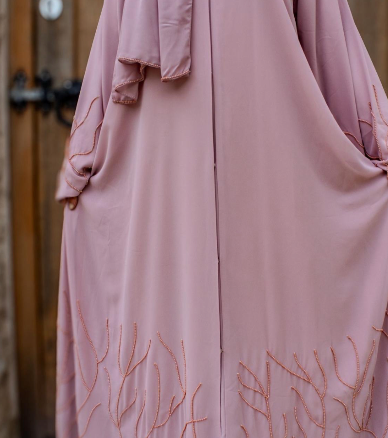 PREMIUM Wareed Abaya Pink Embellishments