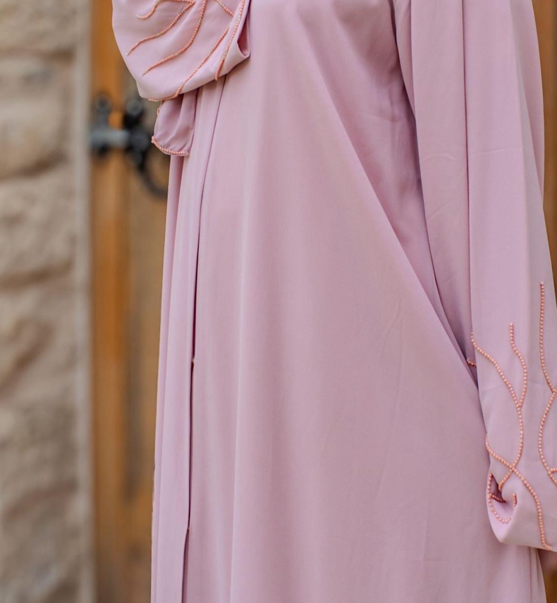 PREMIUM Wareed Abaya Pink Embellishments