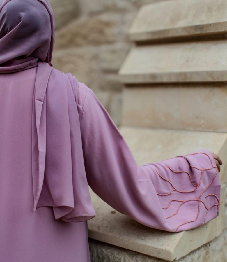 PREMIUM Wareed Abaya Pink Embellishments