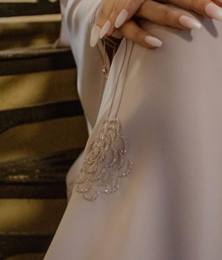 PREMIUM Yasmin Abaya Pink Embellishments