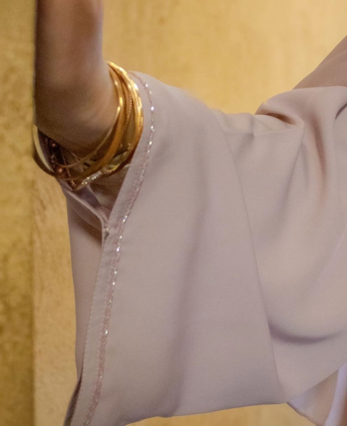 PREMIUM Yasmin Abaya Pink Embellishments