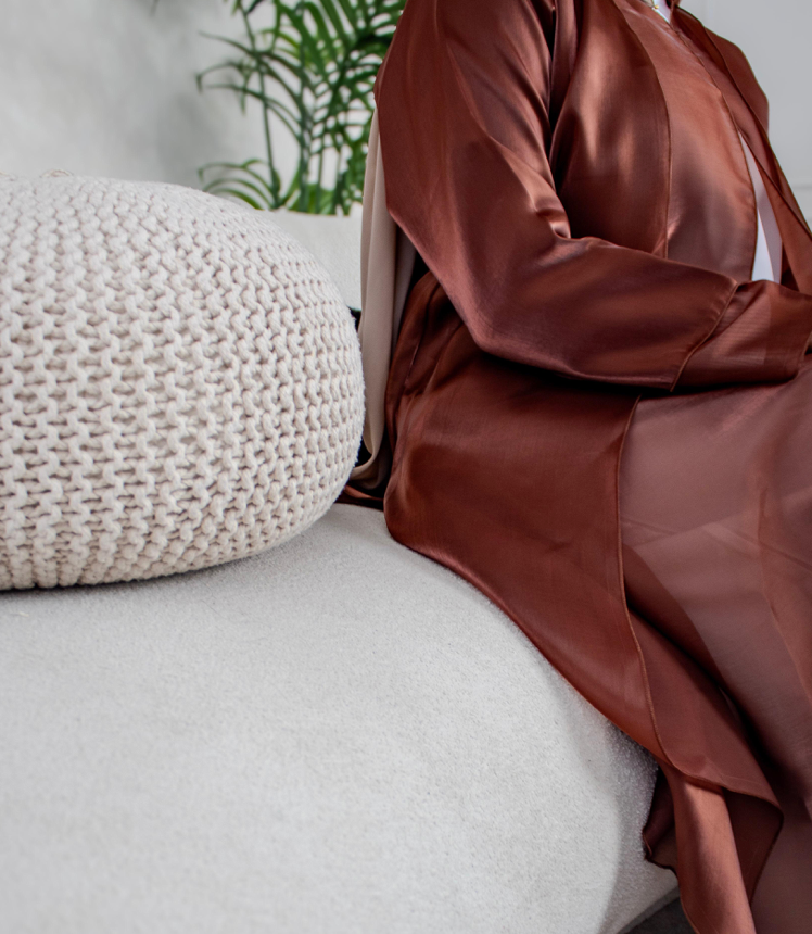 Organza Abaya Layered Open 5 Colours Muslim Fashion