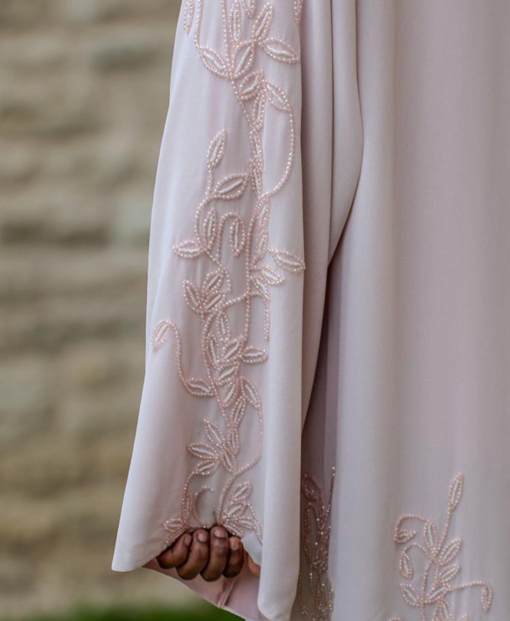 PREMIUM Layered Abaya Pink Embellishments