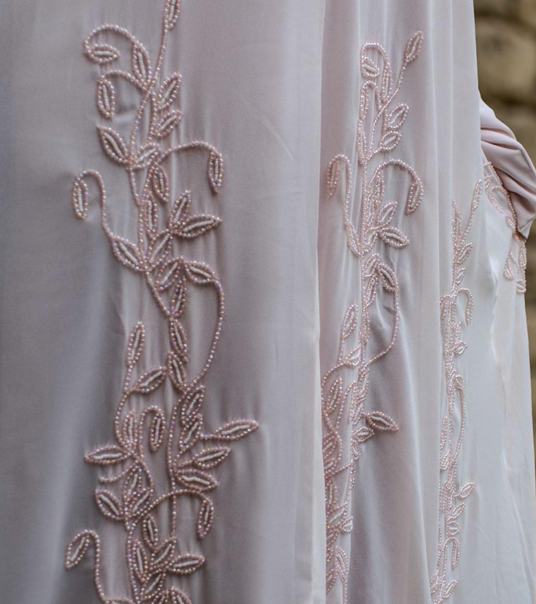 PREMIUM Layered Abaya Pink Embellishments