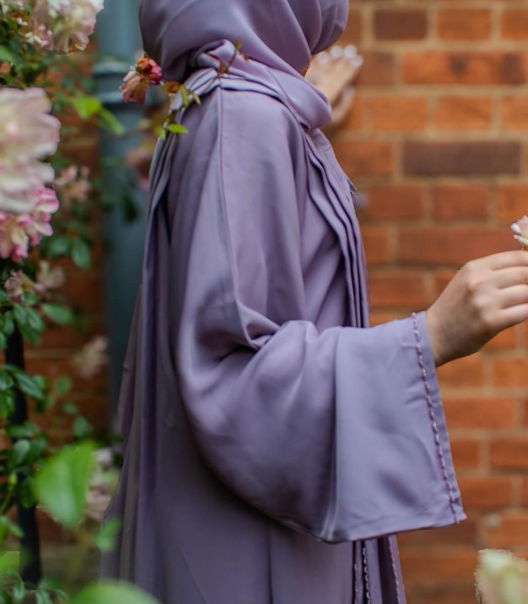 PREMIUM Maliki Abaya Purple/Navy/Black Subtle Embellishments